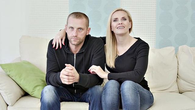 Blonde wife Klara New takes on strangers big cock