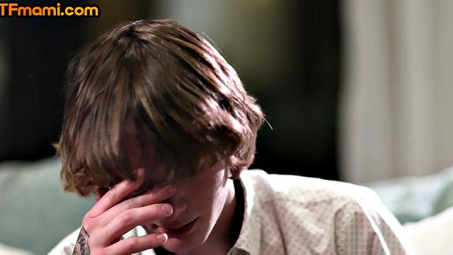 Big-titted stepmom cockriding stepson after teasing