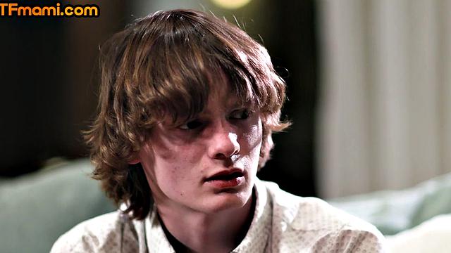 Big-titted stepmom cockriding stepson after teasing