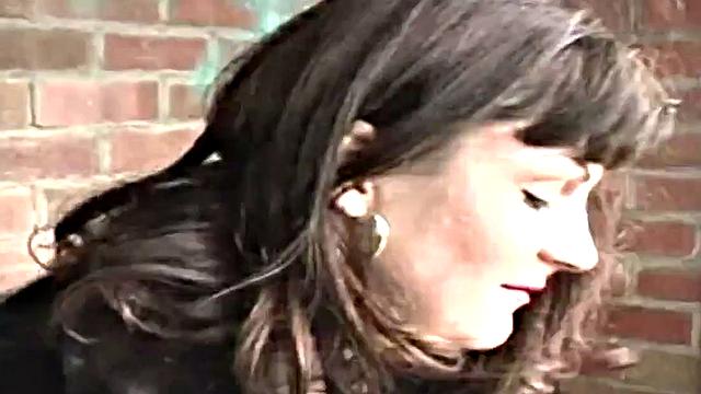 English milf persuaded to flash outside