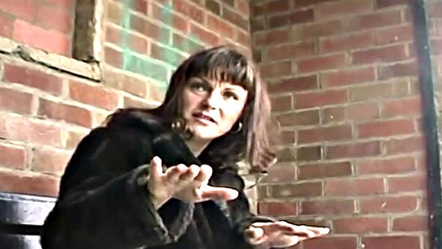 English milf persuaded to flash outside