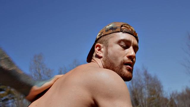 Dominant hunter barebacks bottom outdoor