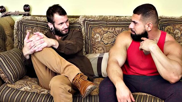 Rimming hunk barebacks his tattooed and pierced BF