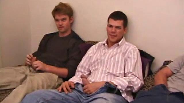 Tre Bone isn't scared of Matthew's big dick and quickly goes down on it. Gunner starts sucking on Tre's cock before blowing Matthew.