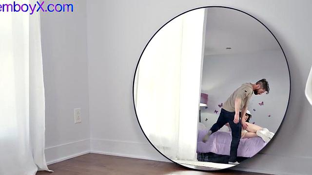 Lace tennis femboy upskirt rammed