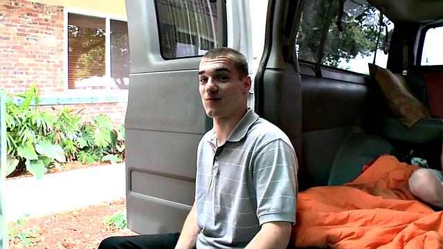 Amateur fooled stud fucks gay twink in bus till cumshot