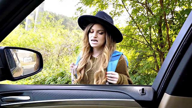 Classy babe picked up deepthroating and riding cock