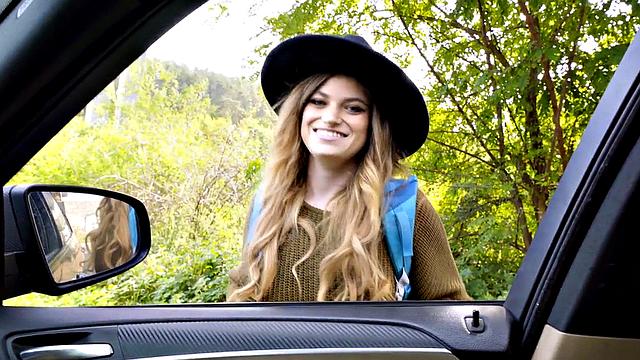 Classy babe picked up deepthroating and riding cock