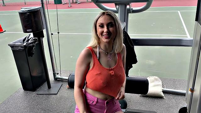 Skylar gets a mouth workout