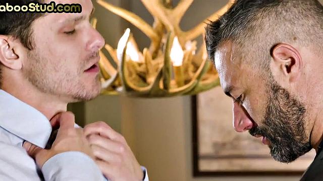 Kinky jock barebacked by rimming stepbrother