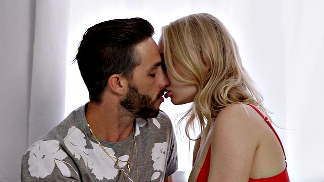 Passionate babe facefucked and doggystyled by lover