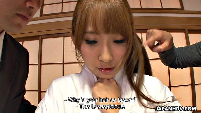 Yui Misaki is fucked by two men