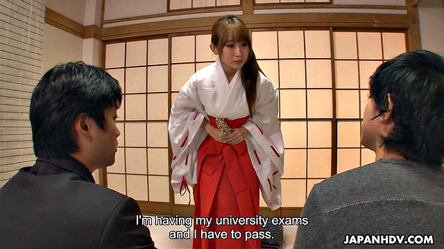 Yui Misaki is fucked by two men