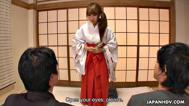 Yui Misaki is fucked by two men