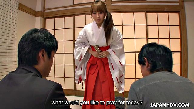 Yui Misaki is fucked by two men