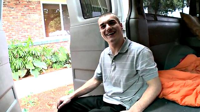 Picked up stud fucks gays ass in van after casting
