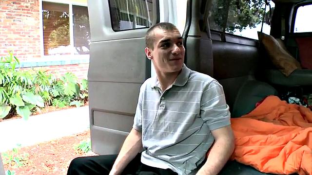 Picked up stud fucks gays ass in van after casting