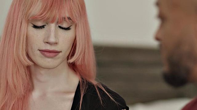 Transsexual lady fucked by black guy in tight anal