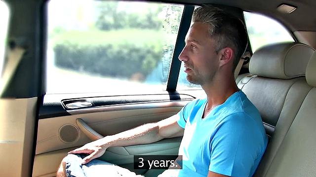 Sexy Driver milks stud's cock like a pro with her mouth and pussy