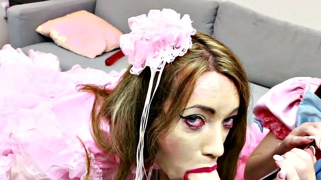 Mean dominant gaping tgirl