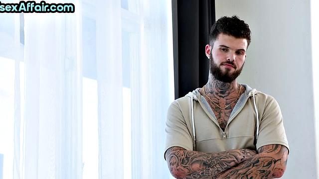 Ebony babe swallows load in 3some after riding