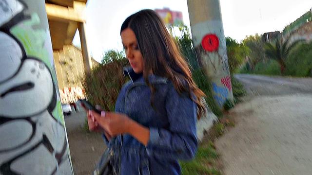 Latina babe with pierced pussy gets a rough outdoor fuck in the Fucking Neighborhood