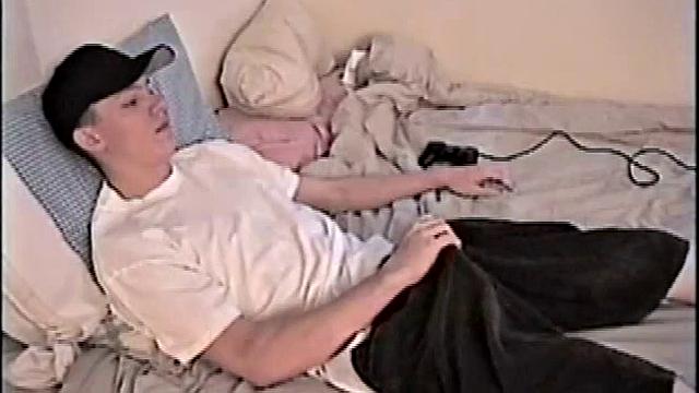 By the time Shane pulls out his cock it's already leaking. He goes to work stroking his meat and soon informs us he's getting close. This young man is obviously horny and has to nut.