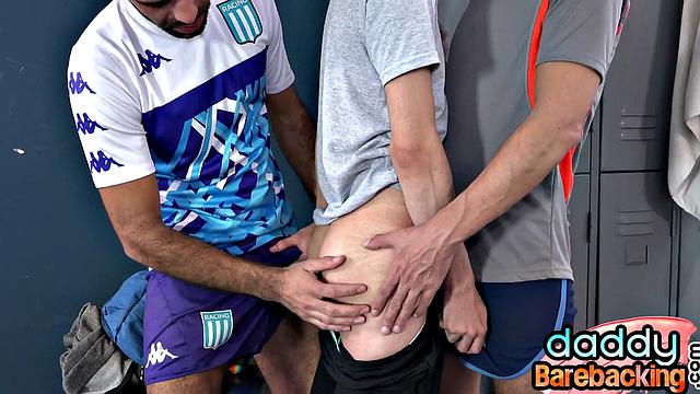 Tiny jock loves cockriding DILF lovers