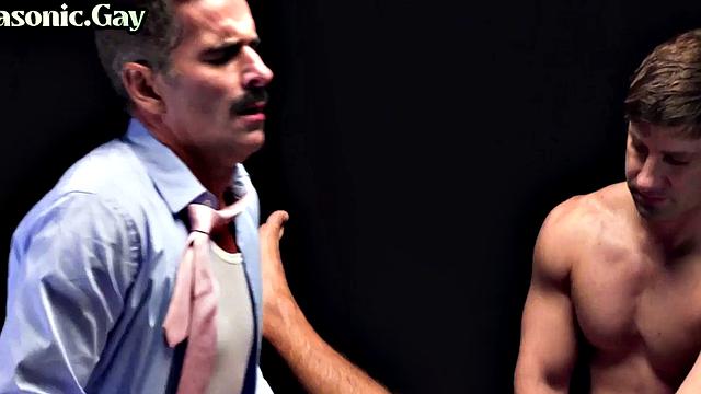 Gaydaddies fuck 3some twink in anal pleasure