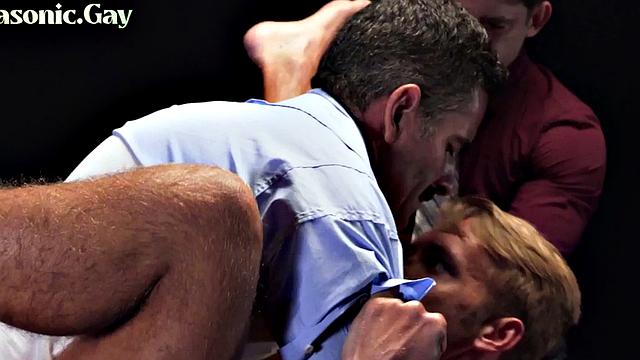 Gaydaddies fuck 3some twink in anal pleasure