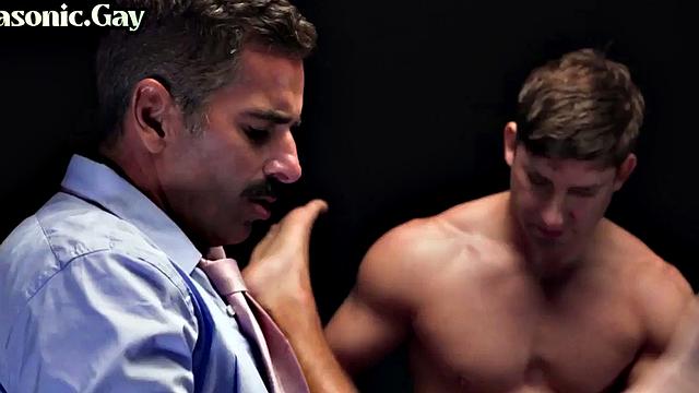 Gaydaddies fuck 3some twink in anal pleasure