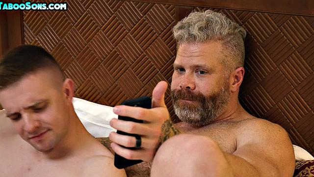 Hunk bearded DILF assrimming and assplowing twunk