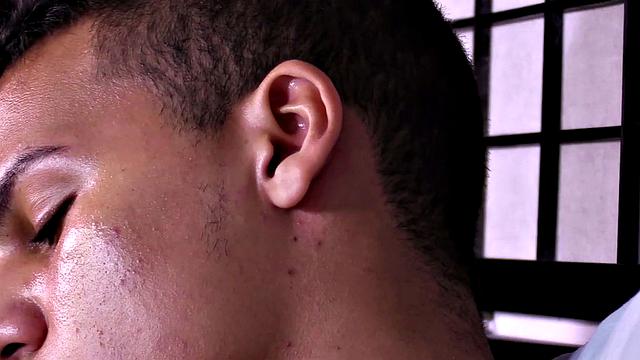 Before this young man takes his pants off we can see he's packing a big one. Octavio stands naked, as he works himself stiff and kicks back on the bed to start jacking off.