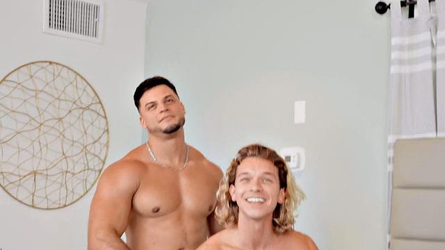 Cockriding jock fucked hard in anal by nice dick