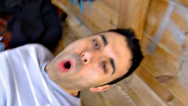 Real picked up amateur deepthroating outdoors in POV