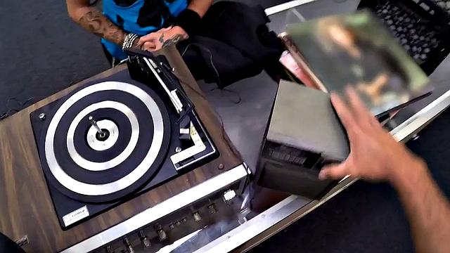 Office sex with a tattooed babe who loves it hard and deep