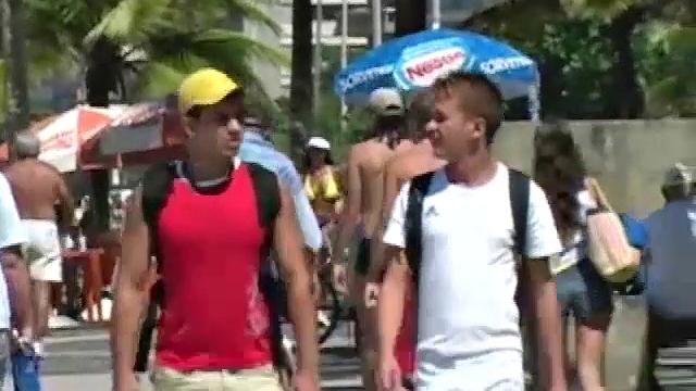 Pero Coresma and Antonio de Castro strip naked and climb into a hot tub. Pero sucks Antonio's cock, both above and underwater. They move to Pero's sex dungeon.