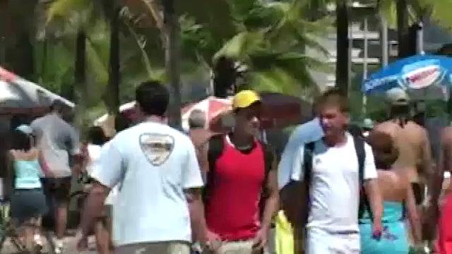 Pero Coresma and Antonio de Castro strip naked and climb into a hot tub. Pero sucks Antonio's cock, both above and underwater. They move to Pero's sex dungeon.