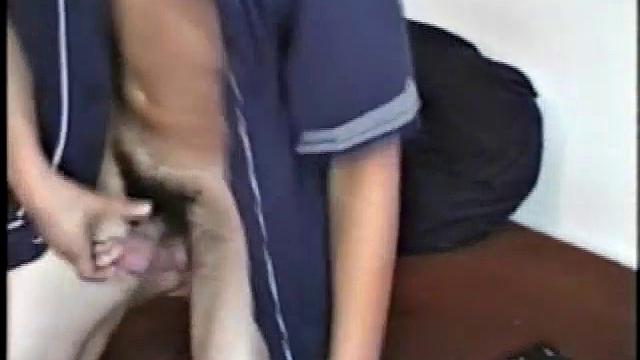 Logan gets up on his knees, pulls his shirt up, strokes his cock, pulls off his boxers and thrusts his ass in our face.