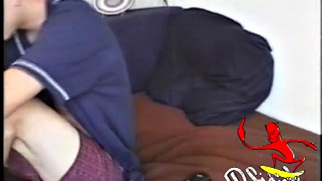 Logan gets up on his knees, pulls his shirt up, strokes his cock, pulls off his boxers and thrusts his ass in our face.