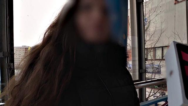 Big-titted babe picked up & fucked hard in public before riding a cock in reverse cowgirl