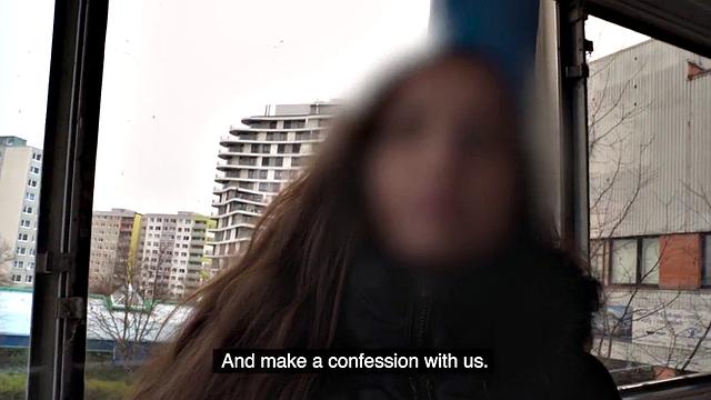 Big-titted babe picked up & fucked hard in public before riding a cock in reverse cowgirl