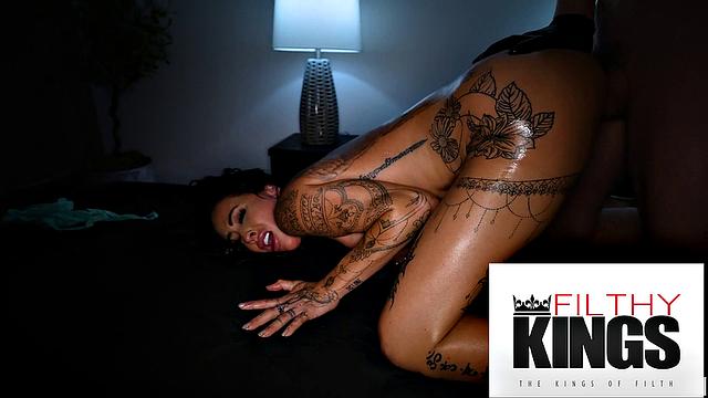 FilthyMassage - SUPER HOT INKED Brunette Gets Massaged & Fucked