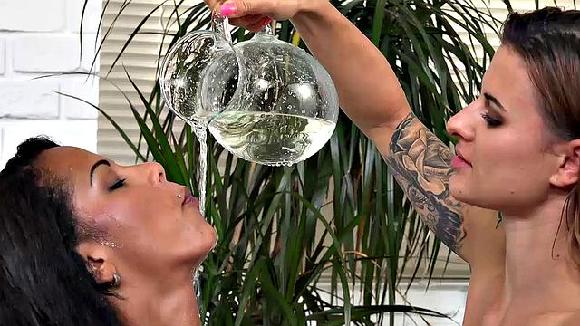 Lesbian Pissing - Angel Wicky and Lady Dee