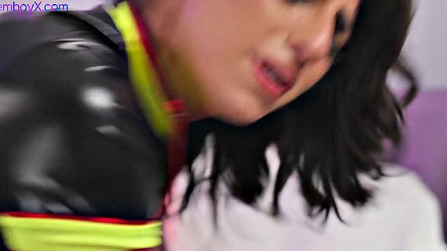 Latin stockings femboy fucked interracially