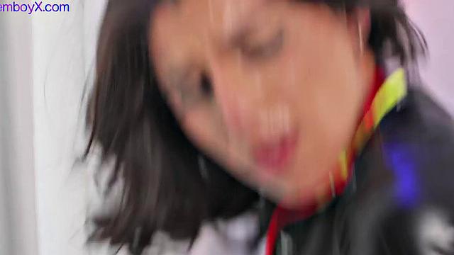 Latin stockings femboy fucked interracially