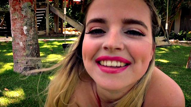 All-American Blonde Is An Island Swinger