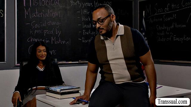 My student wants to pass so I take her big tight ass