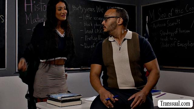 My student wants to pass so I take her big tight ass