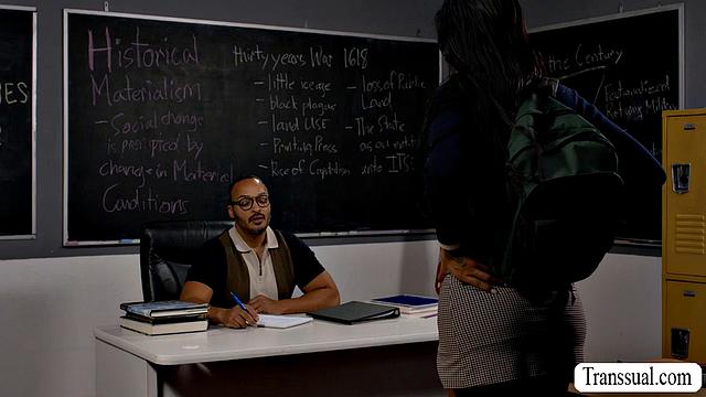 My student wants to pass so I take her big tight ass